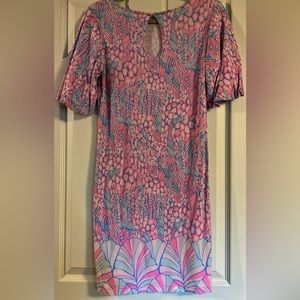 Lilly Pulitzer Pink Giraffe Print Shift Dress (S)